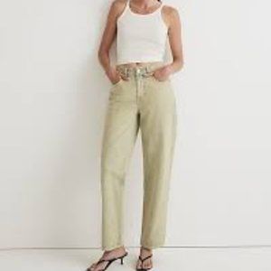 NWT Madewell Dad Jean Pale Daffodil Acid Wash (Size 32)